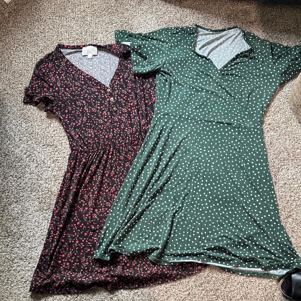 Floral and Polka Dot Dresses Size Medium